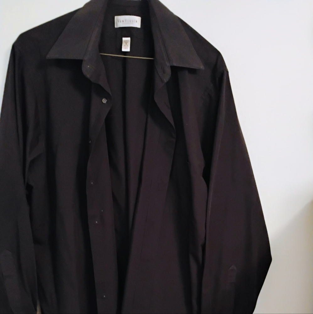 MENS BLACK DRESS SHIRT
